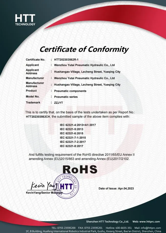 ROHS Certificate