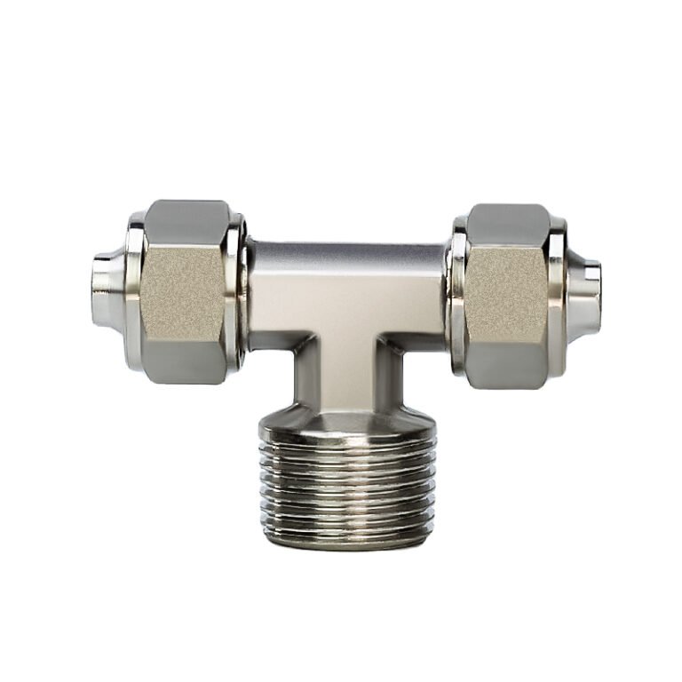 PB Copper Locknut Connector | Durable Brass Pneumatic Fitting