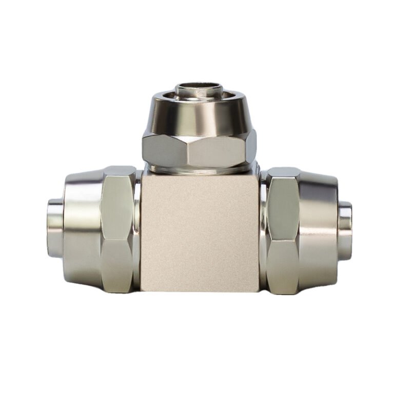 PE Copper Pneumatic Fitting | Anti-Loosening Brass Tube Connector for Air Lines