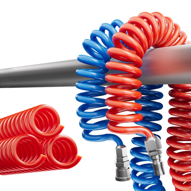 Polyurethane Spring Pneumatic Hose | Flexible Air Tube for Automation Systems